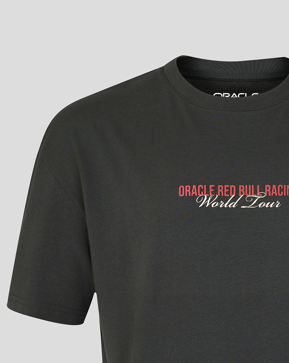 Oracle Red Bull Racing Unisex World Tour Relaxed Fit T-Shirt - Black