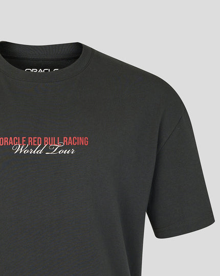 Oracle Red Bull Racing Unisex World Tour Relaxed Fit T-Shirt - Black