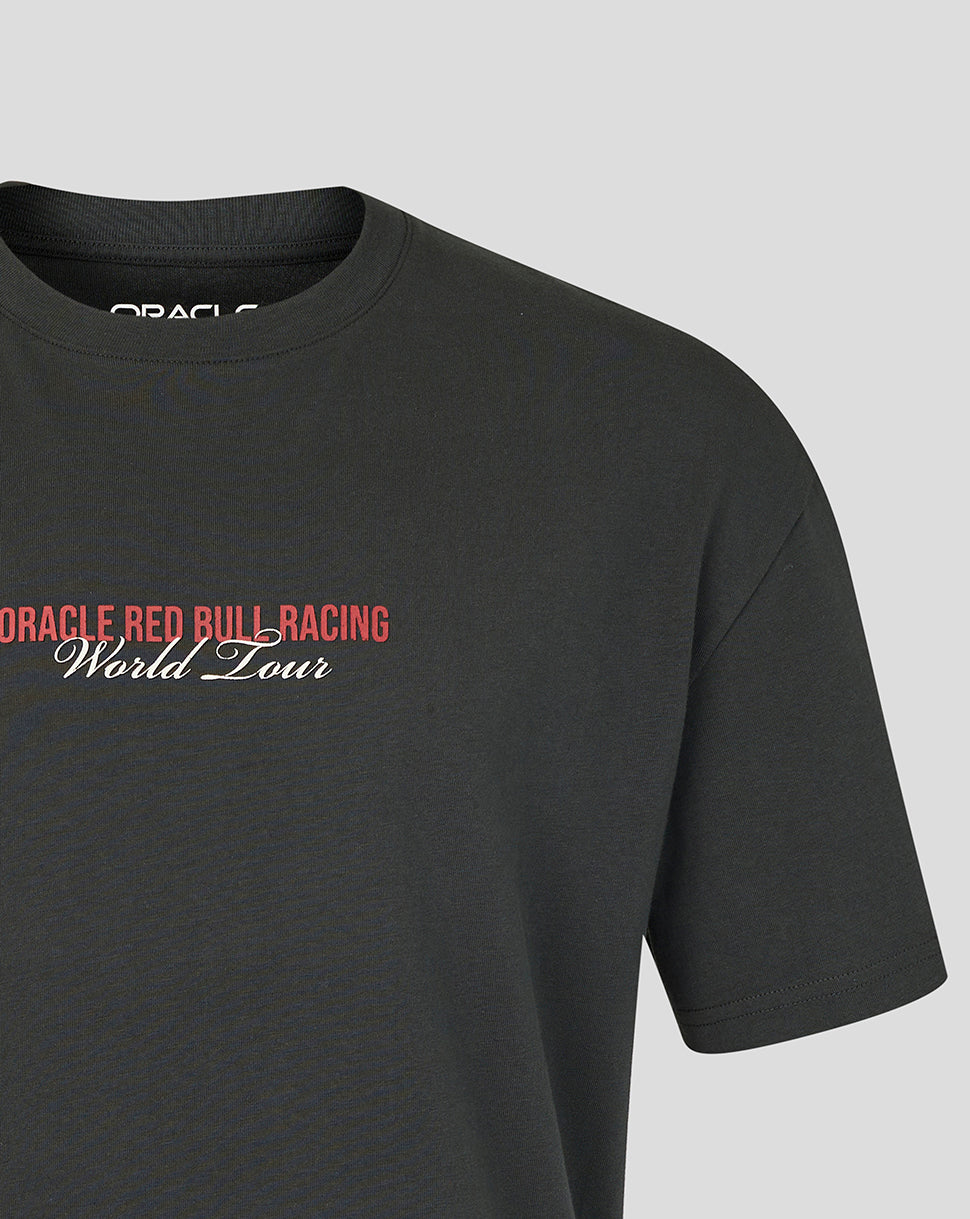 Oracle Red Bull Racing Unisex World Tour Relaxed Fit T-Shirt - Black