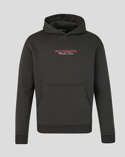 Oracle Red Bull Racing Unisex World Tour Relaxed Fit Pullover Hoodie - Black