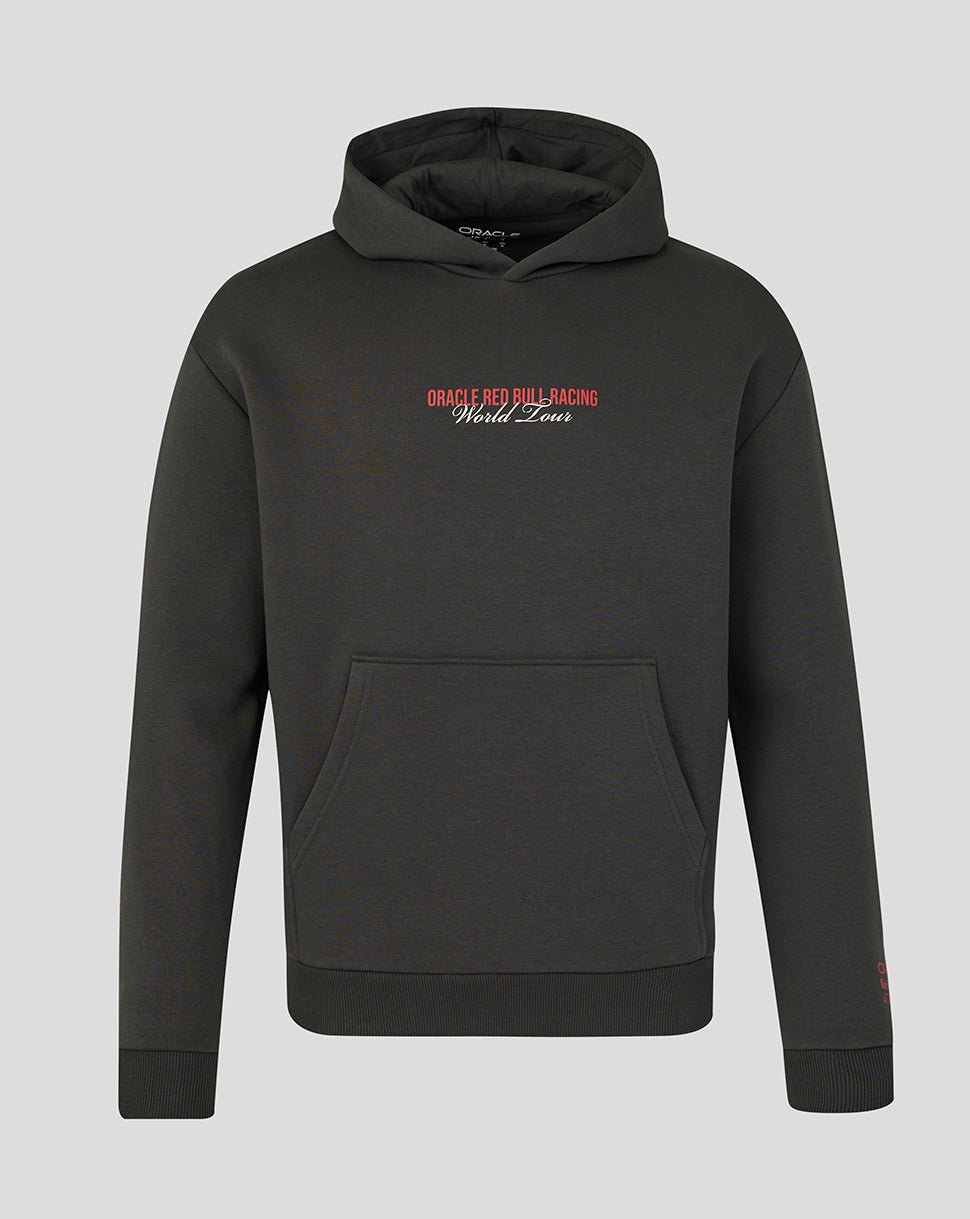 Oracle Red Bull Racing Unisex World Tour Relaxed Fit Pullover Hoodie - Black