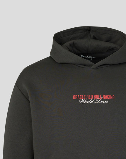 Oracle Red Bull Racing Unisex World Tour Relaxed Fit Pullover Hoodie - Black