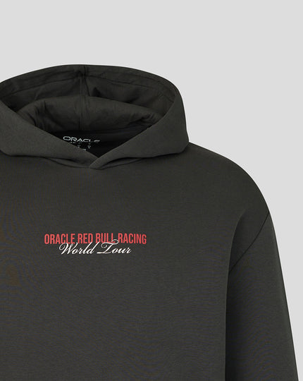 Oracle Red Bull Racing Unisex World Tour Relaxed Fit Pullover Hoodie - Black
