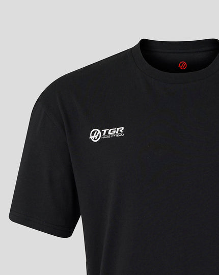 Official Haas Team Unisex World Tour Relaxed Fit T-Shirt - Black