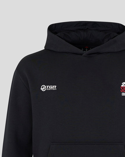 Haas F1 Unisex World Tour Relaxed Fit Hoodie - Black