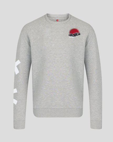 Official Haas Team Unisex Graphic Sweater - Grey Marl