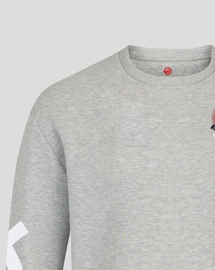 Official Haas Team Unisex Graphic Sweater - Grey Marl