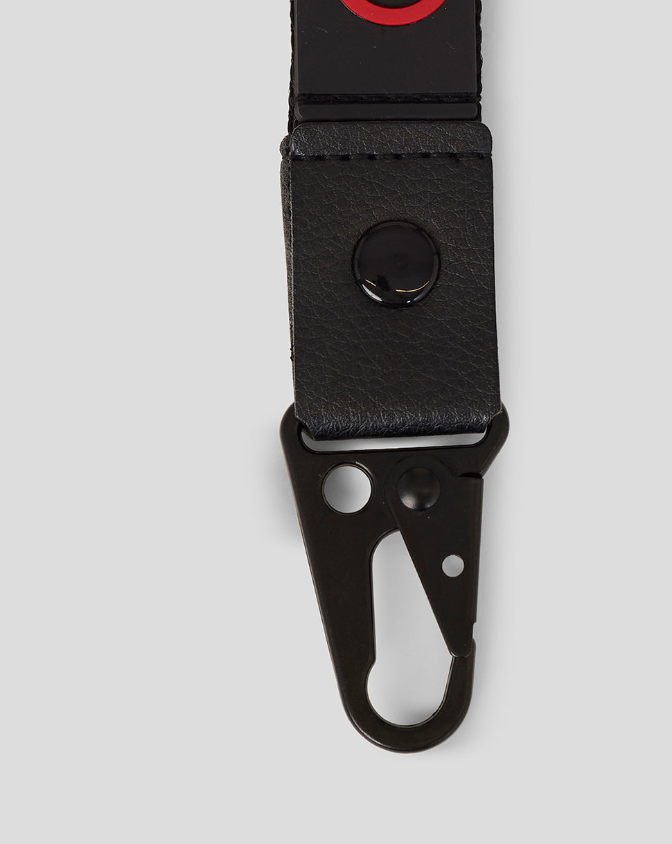 Official Haas Team Lanyard - Black/Flame Scarlet