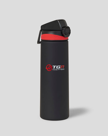 Official Haas Team 750Ml Water Bottle - Black/Flame Scarlet