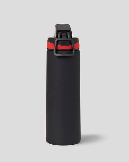 Official Haas Team 750Ml Water Bottle - Black/Flame Scarlet