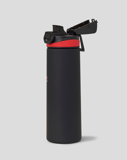 Official Haas Team 750Ml Water Bottle - Black/Flame Scarlet