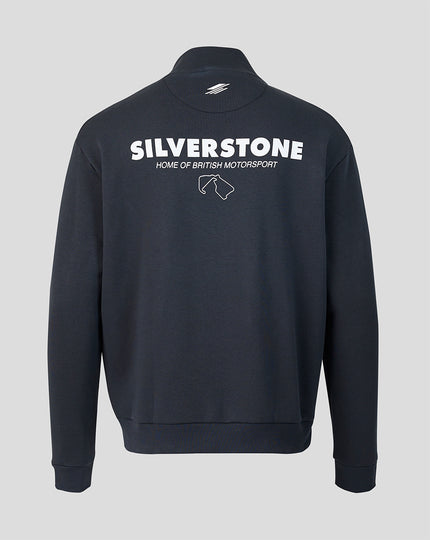 Silverstone Unisex Heritage Quarter Zip Sweater - Dark Navy