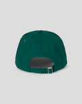 Back view of green Silverstone Unisex Heritage Cap with adjustable buckle strap