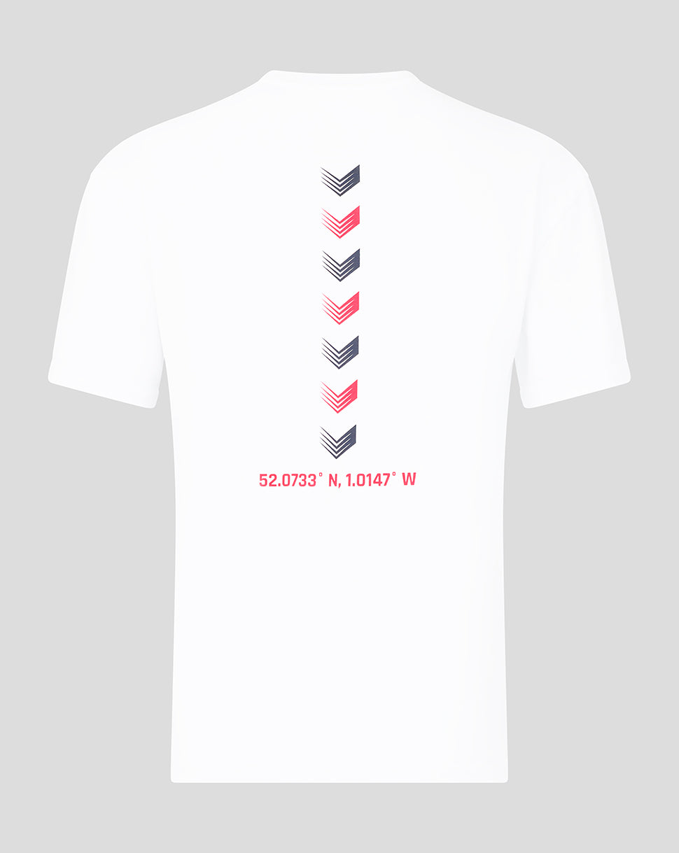 Silverstone Unisex British Injection Linear Back T-Shirt - White