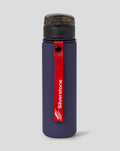 Purple Silverstone Fliptop Drinks Bottle with a black flip lid and a red branded strap