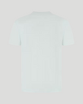 Back view of a light white Williams Racing T shirt showing a plain back.