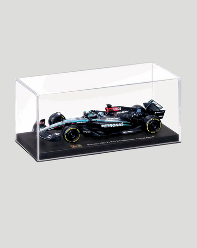 1:43 F1 MERCEDES AMG W15 2024 WITH HELMET RUSSELL