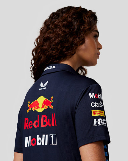 Oracle Red Bull Racing Women's Official Teamline Short Sleeve Polo Shirt - Night Sky