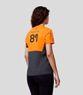 Womens Official Teamwear Set Up T-Shirt Oscar Piastri Formula 1 - Phantom/Papaya