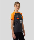 Official Womens McLaren F1 Teamwear Set Up T-Shirt Lando Norris - Phantom/Papaya