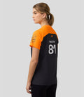 Official Womens McLaren F1 Teamwear Set Up T-Shirt Oscar Piastri - Phantom/Papaya