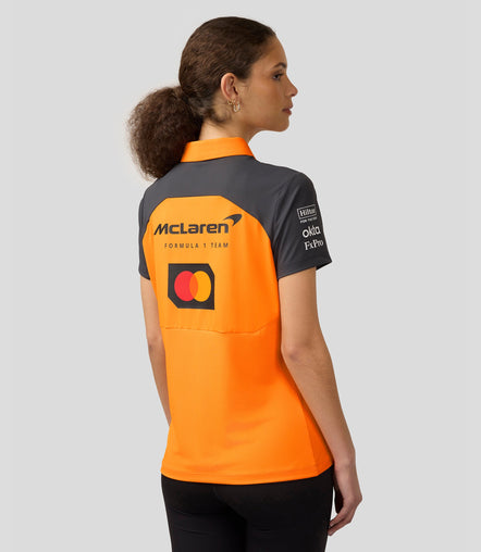 Official Womens McLaren Formula 1 Team Polo Shirt - Papaya/Phantom