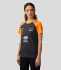 Official Womens McLaren F1 Teamwear Set Up T-Shirt - Phantom/Papaya