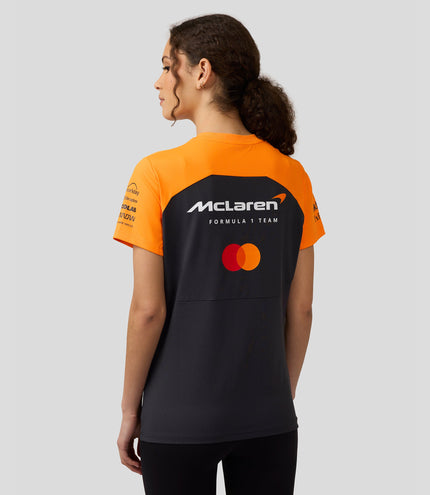 Official Womens McLaren F1 Teamwear Set Up T-Shirt - Phantom/Papaya