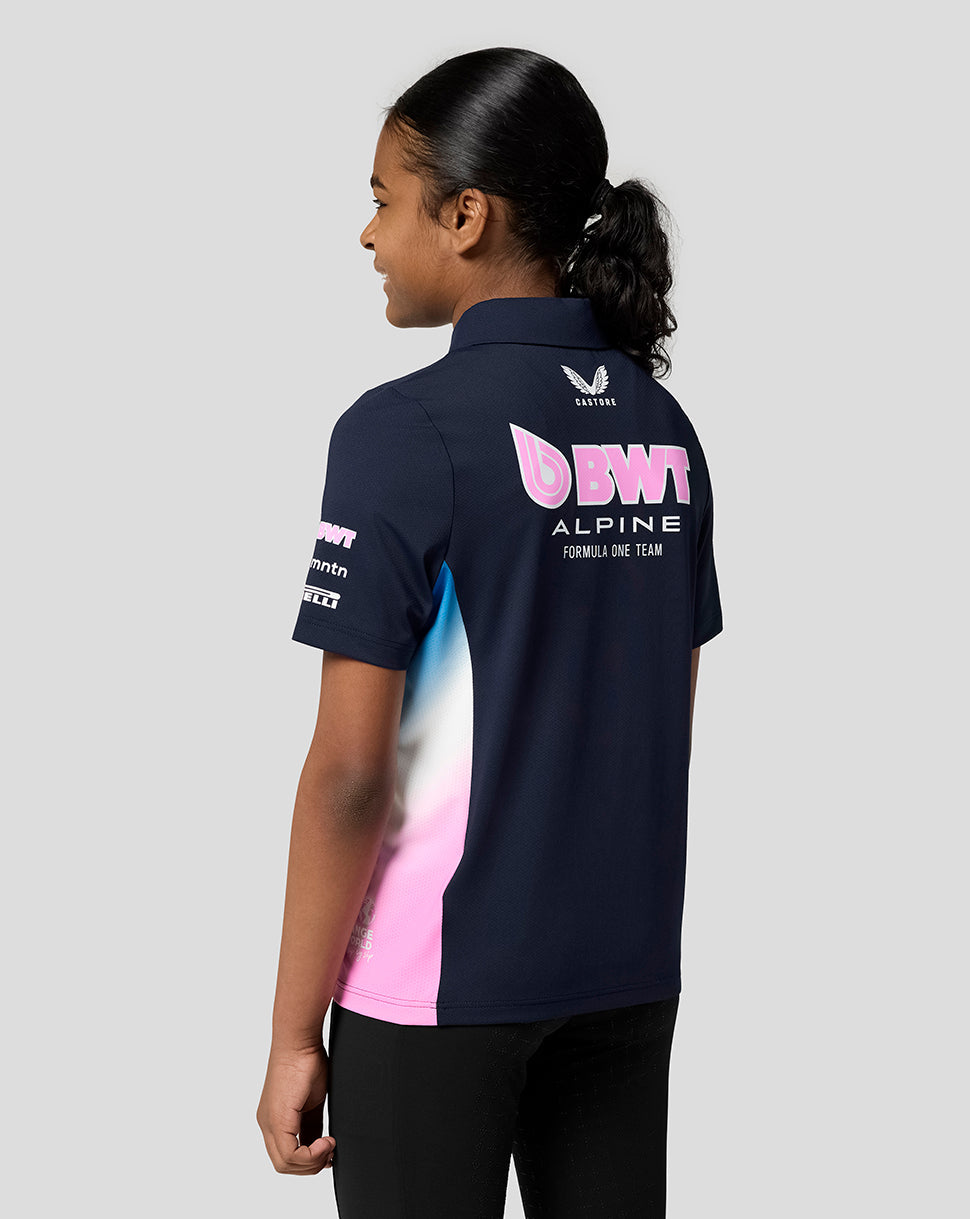 BWT Alpine Formula One Team Official Junior Polo Shirt - Navy