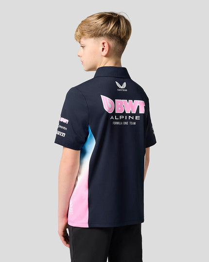 BWT Alpine Formula One Team Official Junior Polo Shirt - Navy
