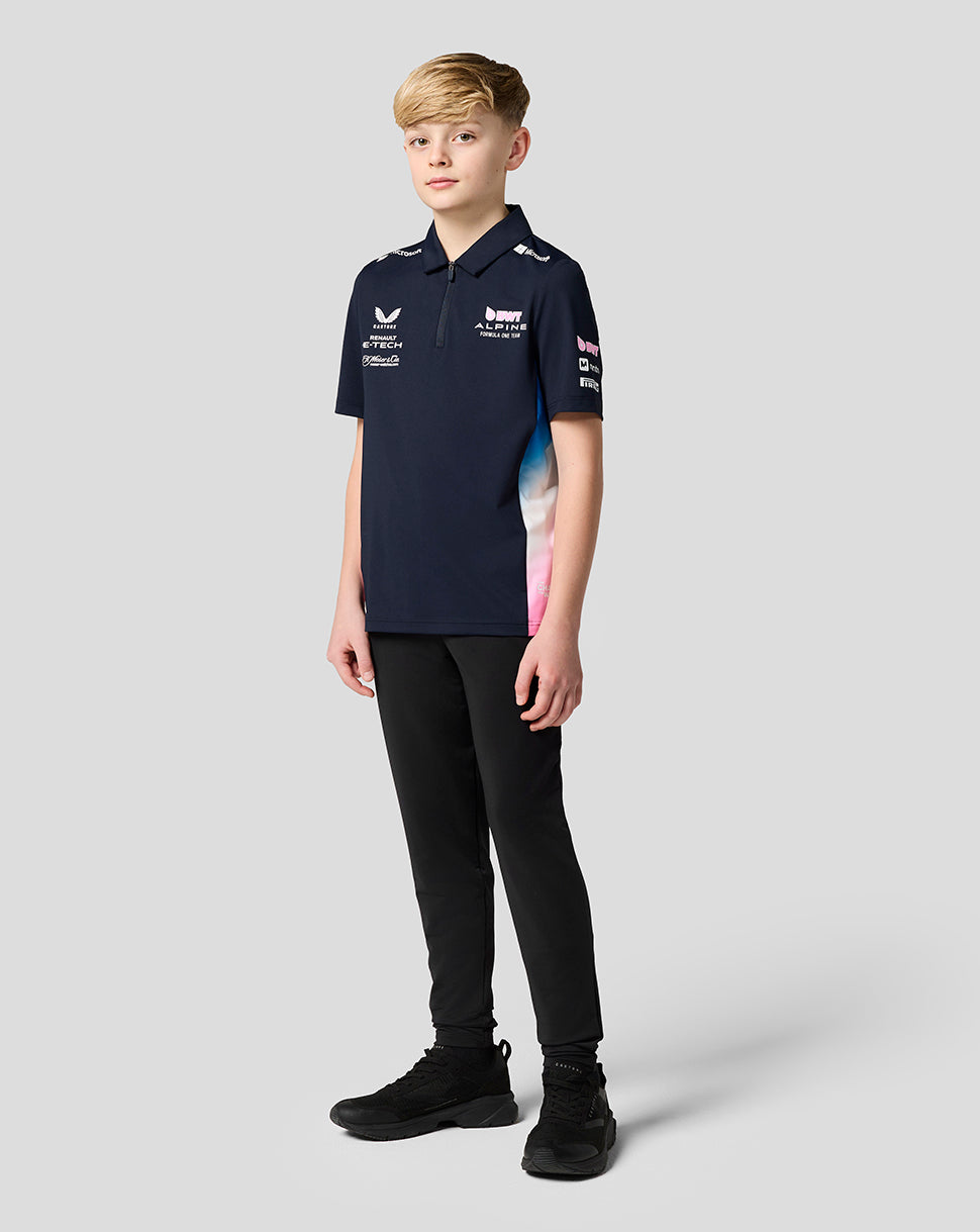 BWT Alpine Formula One Team Official Junior Polo Shirt - Navy
