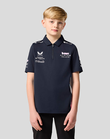BWT Alpine Formula One Team Official Junior Polo Shirt - Navy