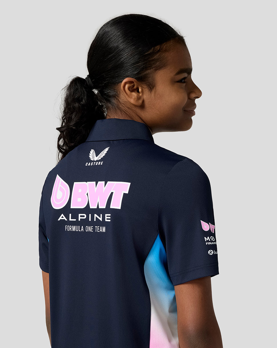 BWT Alpine Formula One Team Official Junior Polo Shirt - Navy