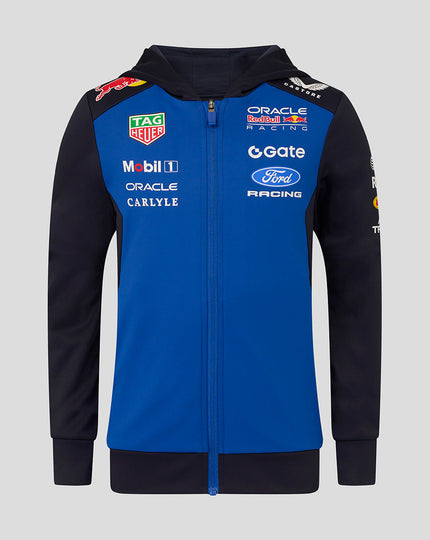 Oracle Red Bull Racing Juniors Teamline Full Zip Hoodie - Night Sky / Surf The Web