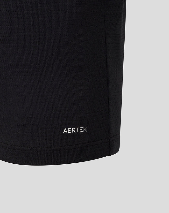 AERTEK label on the black Haas team junior driver T-shirt sleeve hem