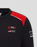 Midsection view of Official Haas Team Junior Driver T Shirt featuring TGR Haas F1 Team and Toyota Gazoo Racing logos on the chest