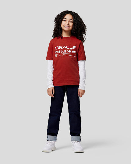 Oracle Red Bull Racing Juniors Large Front Mono Logo Tee - Winery