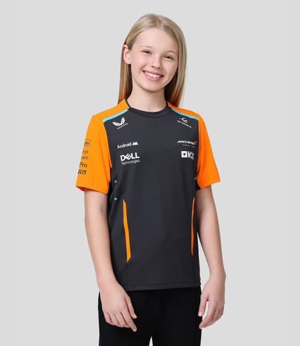 Junior Official Teamwear Set Up T-Shirt Formula 1 - Phantom/Papaya