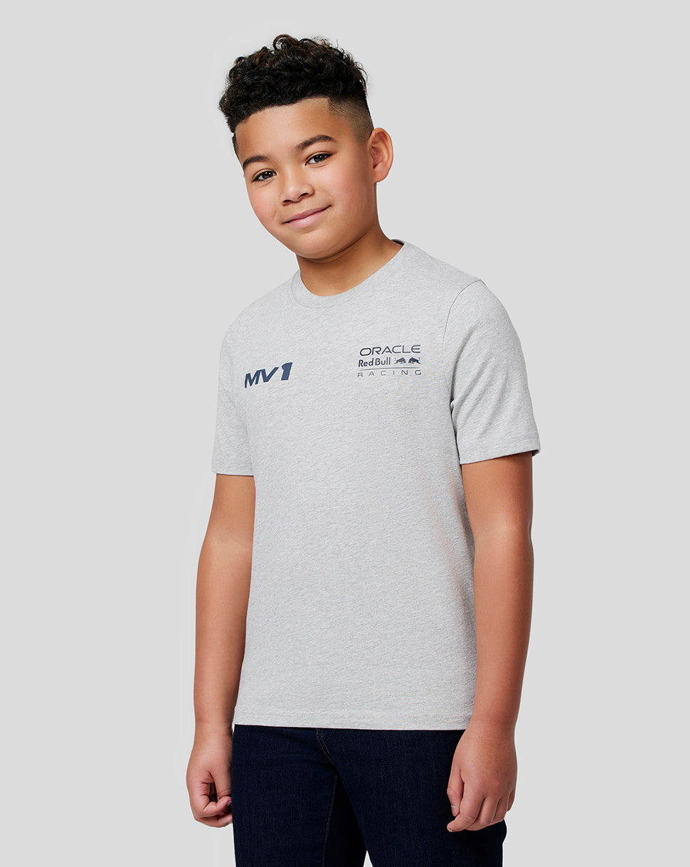 Oracle Red Bull Racing Juniors Max Helmet Tee - Grey Marl