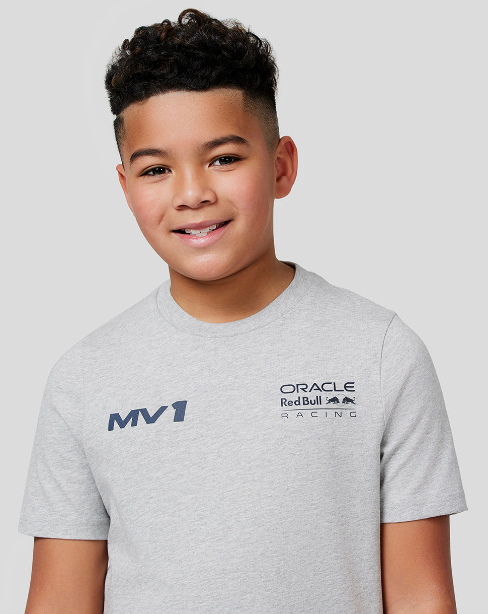 Oracle Red Bull Racing Juniors Max Helmet Tee - Grey Marl