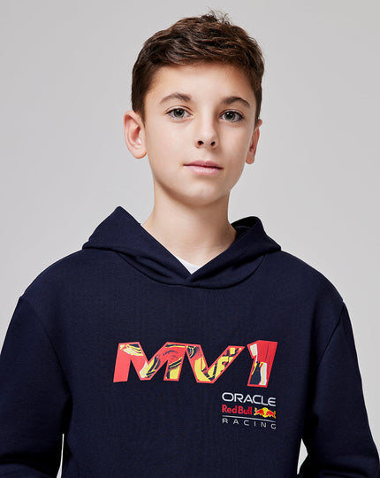 Oracle Red Bull Racing Juniors Max Pop Art Oversized Hoodie - Night Sky