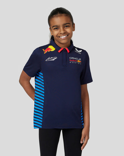 Oracle Red Bull Racing Junior Official Teamline Max Verstappen Short Sleeve Polo Shirt - Night Sky