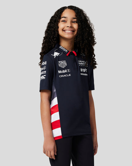 Oracle Red Bull Racing Junior Official Teamline America Race Team Polo - Night Sky