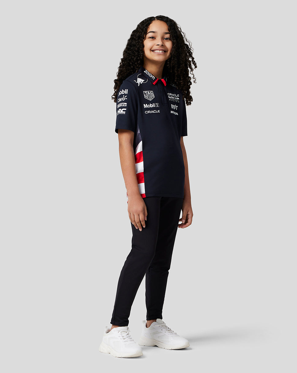 Oracle Red Bull Racing Junior Official Teamline America Race Team Polo - Night Sky