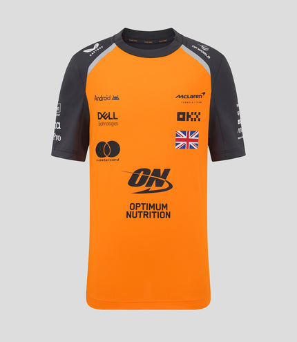 Official Junior McLaren Formula 1 Team Lando Norris Set Up T-Shirt - Papaya/Phantom