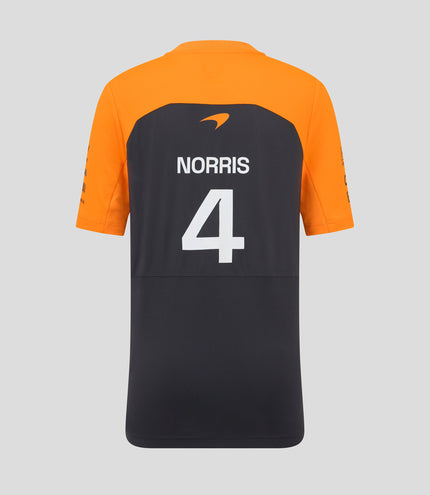 Official Junior McLaren Formula 1 Team Lando Norris Set Up T-Shirt - Phantom/Papaya