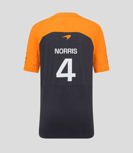 Official Junior McLaren Formula 1 Team Lando Norris Set Up T-Shirt - Phantom/Papaya