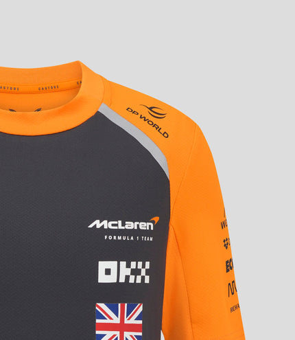 Official Junior McLaren Formula 1 Team Lando Norris Set Up T-Shirt - Phantom/Papaya