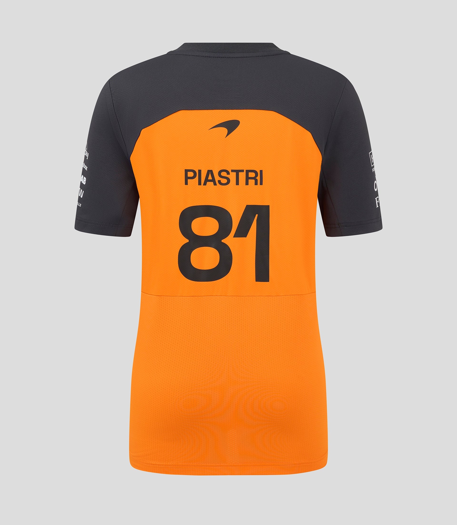 Official Junior McLaren Formula 1 Team Oacar Piastri Set Up T-Shirt - Papaya/Phantom