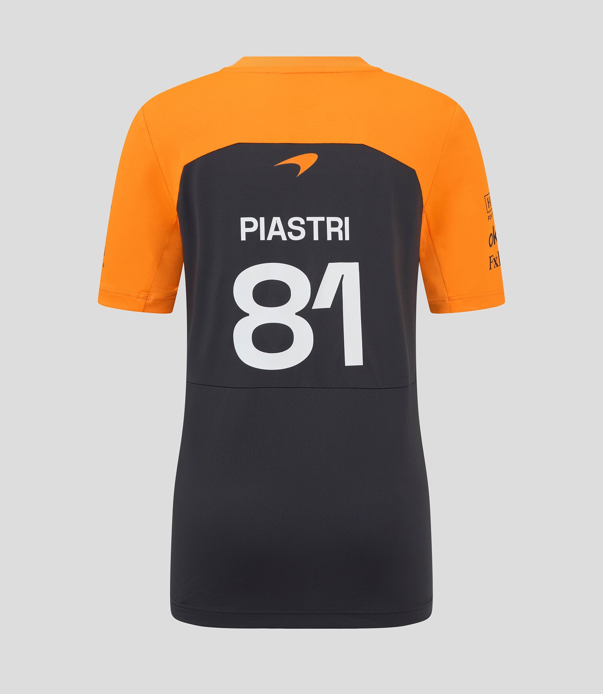 Official Junior McLaren Formula 1 Team Oscar Piastri Set Up T-Shirt - Phantom/Papaya